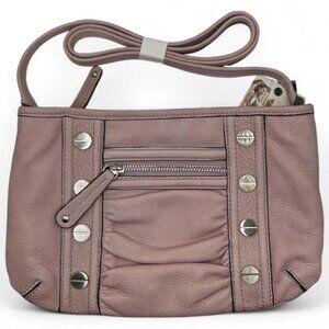 B. Makowsky Dusty Pink Leather Crossbody Bag NWT | Pale Pink Purse | MSRP $149